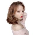 Fanov Hair Short Curly Women Clip In Hair Extensions High Tempreture U PART Synthetic Hair Piece for Woman and Girl.