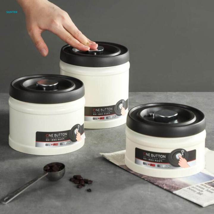 Vacuum Coffee Canister Coffee Bean Container for Grain Cereal Rice 750ml