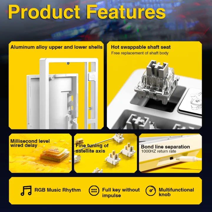 LEOBOG%20HI75%20Metal%20Base%20Keyboard%20Gasket%20Structure%20Mechanical%20Gaming%20Keyboard%20RGB%20Backlit%20Hot%20Swap%20HIFI%20Sound%20with%20PBT%20Keycaps%20-%20Image%206