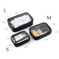 PVC Transparent Cosmetic Bag Zipper Clear Makeup Bags for Women Washing Solid Travel Organizer Toiletry Bag.