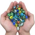 10/50PCS 25/14mm Colorful Glass Marbles Toy Kids Marble Balls Run Game Solitaire Toy Accs Vase Filler Fish Tank Home Toy Gift Vnce Lncei.