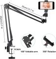 YIYANT Overhead Tripod Mount Articulating Arm,Cell Phone Holder,  Arm Stand Accessory for Video Recording Live. 
