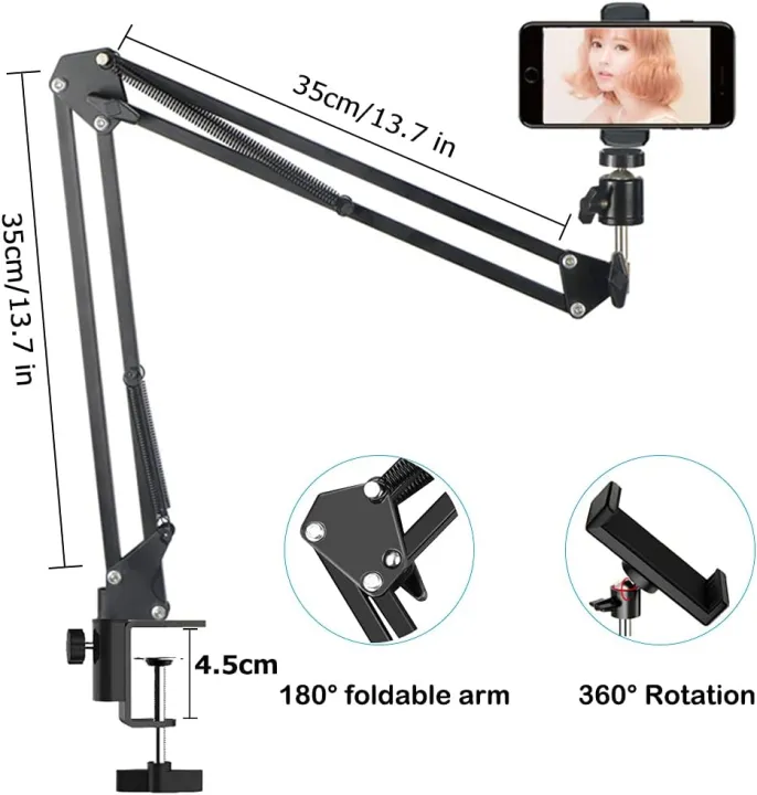 YIYANT%20Overhead%20Tripod%20Mount%20Articulating%20Arm,Cell%20Phone%20Holder,%20%20Arm%20Stand%20Accessory%20for%20Video%20Recording%20Live%20-%20Image%206