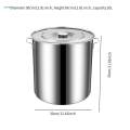 Stainless Steel Stockpot Heavy Duty Multipurpose Large Soup Pot Deep Cooking Pot for Commercial 30cm. 