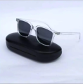 Transparent Frame Sunglasses for Men - Black.