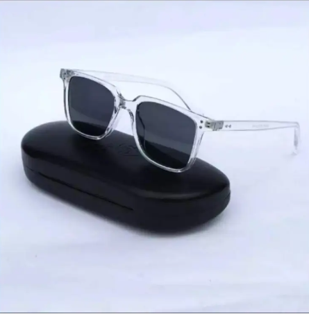 Transparent Frame Sunglasses for Men - Black