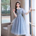French Style Little Evening Dress Female Graduates Day Banquet Temperament Entry High-End High-End Sense 18-Year-Old Gift Summer. 