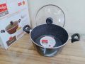 Prestidge 24Cm Marble Coating Deluxe Non Stick Casserole. Casserole With Lid And Induction Bottom. C:P360.. 