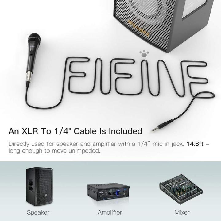 Fifine%20Dynamic%201/4''%20Connection%20Vocal%20Microphone%20for%20Speaker%20Family%20Karaoke%20Small%20stage%20with%20On/Off%20Switch%20k6%20-%20Image%205