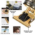 T9 Vintage USB 6500 charging cable with Rechargeable Hair Trimmer metal body Electric Hair Clipper Haircut Machine For Men. 