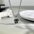 Cross-border European and American hip-hop titanium steel necklace men's tide versatile pendant retro personality accessories women's long sweater chain pendant.