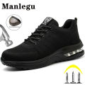 【selevn roind】 Safety Shoes Men Women Work Safety Boots Steel Toe Shoe Puncture Proof Air Cushion Work Sneakers Light Fashion Work Shoes Unisex.