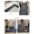 Large Long Thin Doormat for Mall Entrance Door Outdoor Indoor Striped Gray Coffee Kitchen Area Rugs Anti Slip Door Floor Mats. 