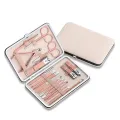 18Pcs/Set Rose Gold Stainless Nail Art Tools Kits Steel Nail Clipper Cutter Trimmer Ear Pick Grooming Kit Manicure Set Pedicure Toe Tools. 