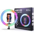 10 inch RGB LED Soft Ring Light with Tripod Stand for Photography Makeup YouTube Video Shooting Selfie.