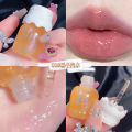 KH Bear Bow Milk Pot Lip Honey Moisturizing Mirror Water With Thin Shiny Lips. 