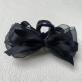 Black Mesh Bow Grab Hair Clips Women'S Hair Accessories Hairpin For Back Of Head SUPER BABY.