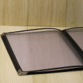 pvc menu holder-1 * Menu Cover 8 Pages 16 View-Transparent & black. 