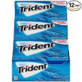 Trident Flavor Chewing Gum Full Box 12 Pack (14 stick). 