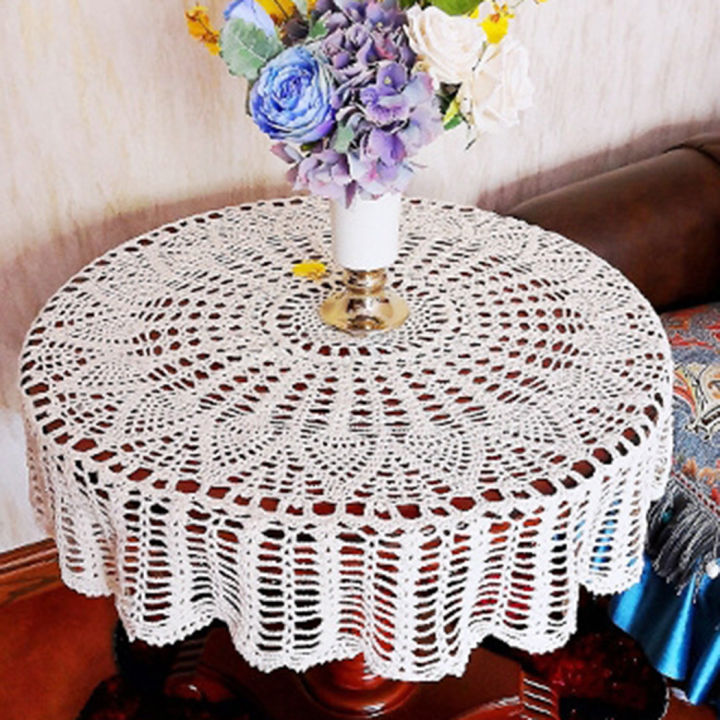 Handmade%20Crochet%20Table%20Cloth%20Vintage%20Lace%20Tablecloth%20Embossed%20Round%20Placemat%20Kitchen%20Dining%20Table%20Cover%20Mat%20Pad%20Home%20Decoration%20-%20Image%204