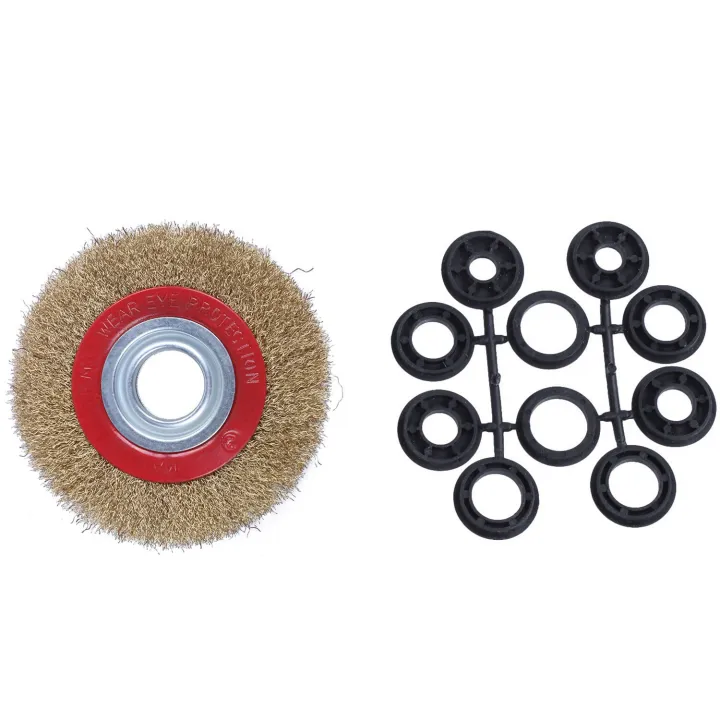 Wire%20Brush%20Wheel%20for%20Bench%20Grinder%20Polish%20+%20Reducers%20Adaptor%20Rings,6inch%20150Mm%20-%20Image%203