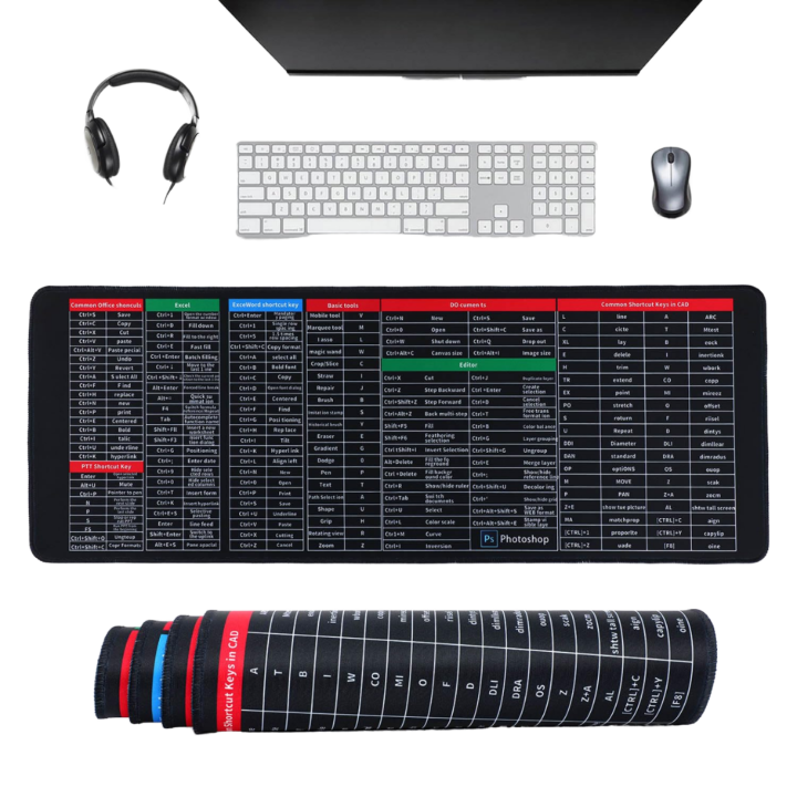Large Gaming Mouse Pad XXL Extended Desk Mat | Non-Slip Rubber Base | Smooth Surface Keyboard & Mouse Pad for Office & Gaming
