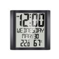 Temperature and Humidity Digital Wall Clock 8.6-inch Large Screen Time. 
