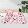 Kids Tea Set for Little Girls Kitchen Pretend Play Toy Teapot Cups Dishes Role Play Afternoon Tea. 