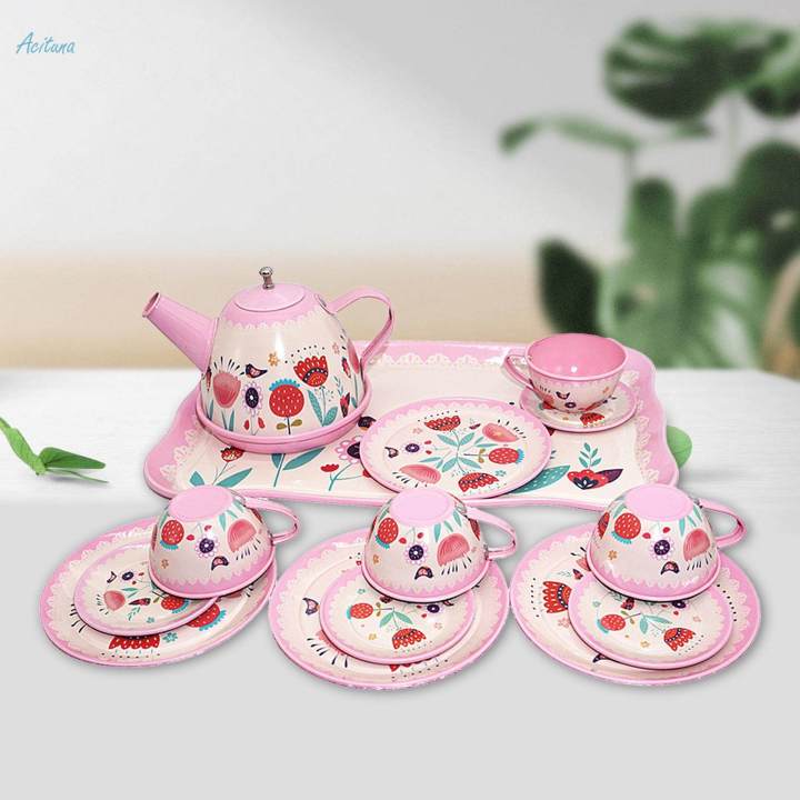 Kids%20Tea%20Set%20for%20Little%20Girls%20Kitchen%20Pretend%20Play%20Toy%20Teapot%20Cups%20Dishes%20Role%20Play%20Afternoon%20Tea%20-%20Image%202