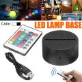【VisioN Shop】Gift Blocking Led base Touch switch USB Cable Remote Control Night Light Acrylic 3D Led lamp Assembled Base. 