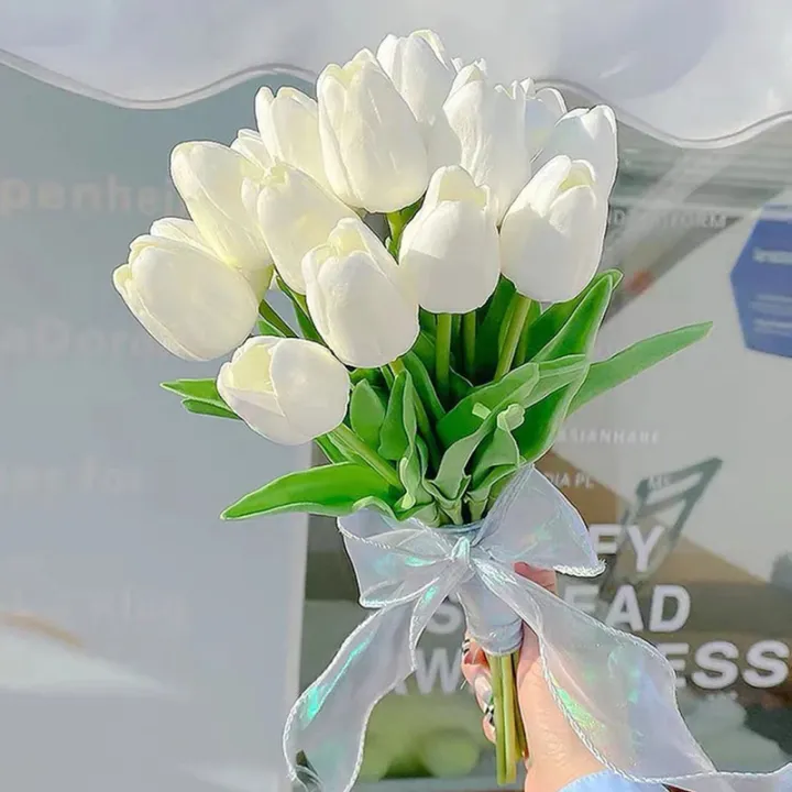 35%20cm%20Tulip%20Flower%20Artificial%20Tulip%20Bouquet%2010/5Pcs%20PE%20foam%20Flower%20for%20wedding%20Ceremony%20Decor%20Home%20Garden%20Bouquet%20Decor%20-%20Image%204