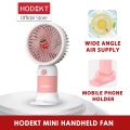 HODEKT Mini Fan Rechargeable USB Handheld Portable Electric Fan Powerful will Shine Cute Design Student Dormitory Office Desktop Cartoon Rabbit Ears Rechargeable Handheld Fan FN20. 