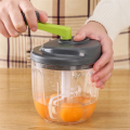 Hand Chopper, Manual Food Chopper, Hand Crank Onion Spinner, Food Chopper with Container, Rotary Onion Chopper.