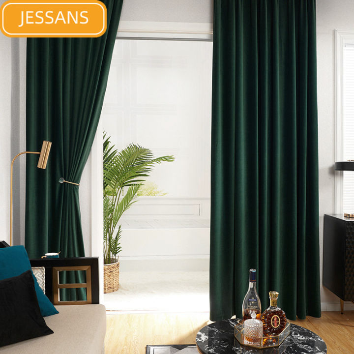 Nordic%20Velvet%20Curtains%20Dark%20Green%20Velvet%20Curtains%20Blackout%20Curtains%20Solid%20Color%20Curtains%20for%20Bedroom%20Living%20Room%20Dining%20Room%20-%20Image%204
