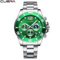 CUENA Men's Watch Top Brand Luxury Stainless Steel Casual Quartz Watch Men's Sports Waterproof Clock. 