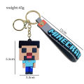 【Be worth】 Soft 3D Keychain Cute Fashion Doll Accessories Minecraft Game Figures Keyring For Women Men Bag Charms Pendant.