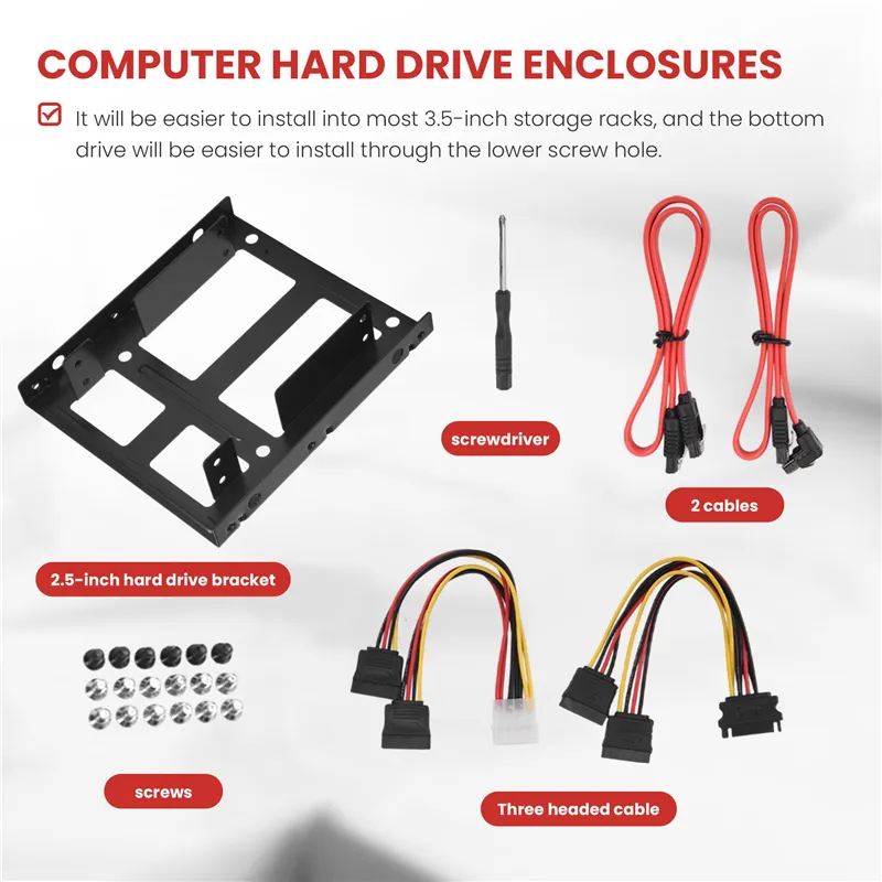 Inch Ssd Drive Mount Dual SSD HDD Mounting Bracket To Internal