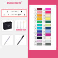 TOUCHNEW Marker 12/30/60/80/168 Colors Soft Brush Markers Pen Sketch Drawing Markers Set For Adults Comic Animation Art Supplies Amour zii. 