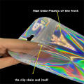 thicken Iridescent bags Transparent Iridescent finish Plastic seal bags 50pcs pack closure Jewelry display bags for Retail. 