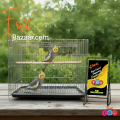 Code- 6045 - 18 x 12 Inches Thin Metal Wire Cage with Tray, Food & Water Pot for Budgerigar,Lovebirds,Finches,Parrots,Hamster,Cockatiel, Chicken,Duck,Quail,Rabbit ,Cat,Dog ,Dove | bird cage house accessories food toy nest harness feeder china decoration.