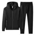 New Stylish Export design Black Hoodie with pant Set for man.