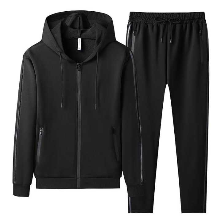New Stylish Export design Black Hoodie with pant Set for man