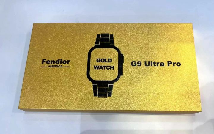G9ultrapro luxury gold smart watch 49mm real screw snap heart rate meter step gold watch smart bracelet