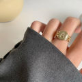 Uni Ring Polishing Name Initials Shining Punk Women Men Ring.