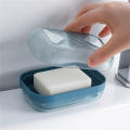 Creative Soap box Easy to clean Split With cover Drain soap box Portable Plastic Laundry soap holder for Bathroom Kitchen Travel Camping Home organization.