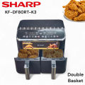 Sharp 8 Liter KF-DF80RT-K3 Double Basket Air Fryer.