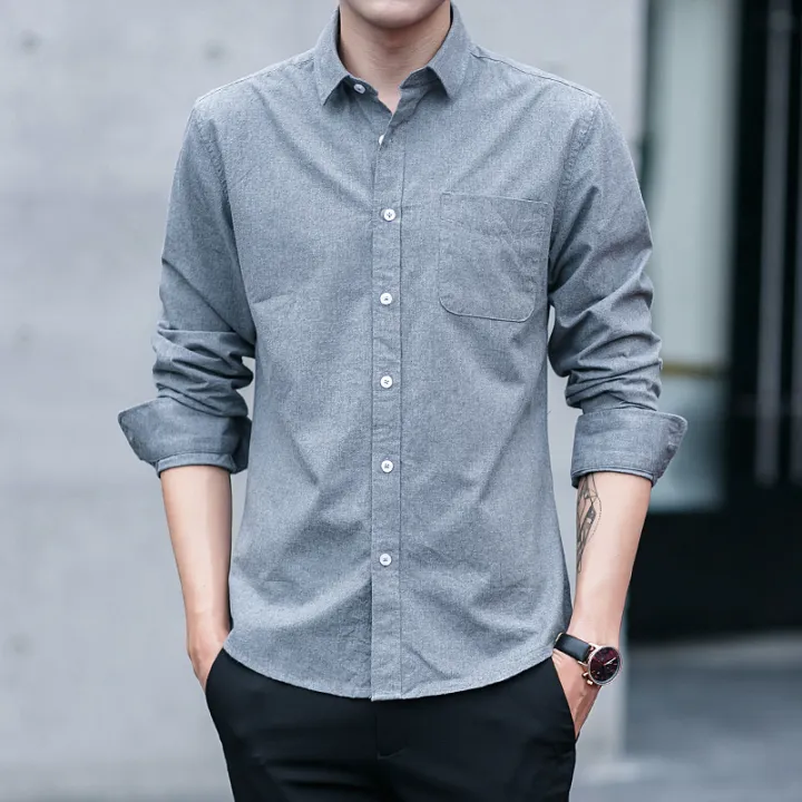 New%20Stylish%20Trendy%20Cotton%20Oxford%20Long%20Sleeve%20Formal%20Shirt%20For%20Men%20-%20Image%206