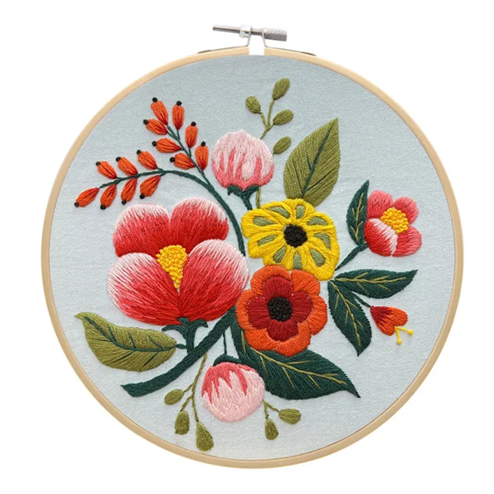 GC%20Diy%20Embroidery%20Kit%20Floral%20Patterns%20Embroidery%20Needlework%20Set%20Cross%20Stitch%20Kits%20For%20Beginners%20Craft%20Lover%20-%20Image%204