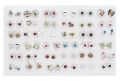 36 Pairs/ 72 Pieces Set Fashion Bow Snowflake Cat Stud Earrings Set Handmade Cartoon Earrings For Women Girls Children Jewelry Gift. 