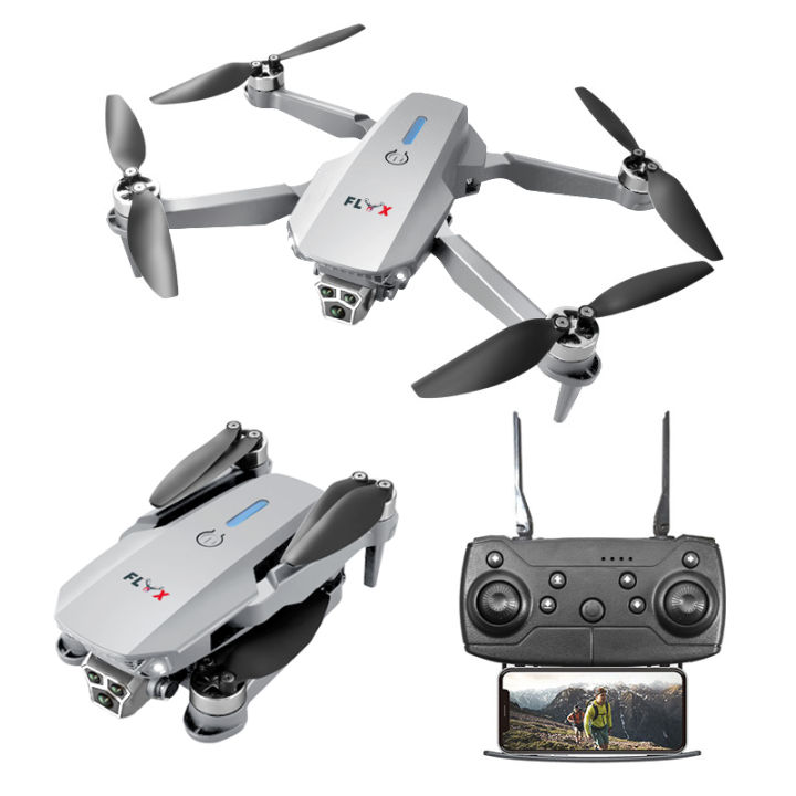 FLH Mini 2 Drone, Duel Camera , Duel Battery Brashless 4K HD Dual Camera Intelligent Following UAV Dron Headless Mode Optical Flow Hover Professional FPV RC Drones E88